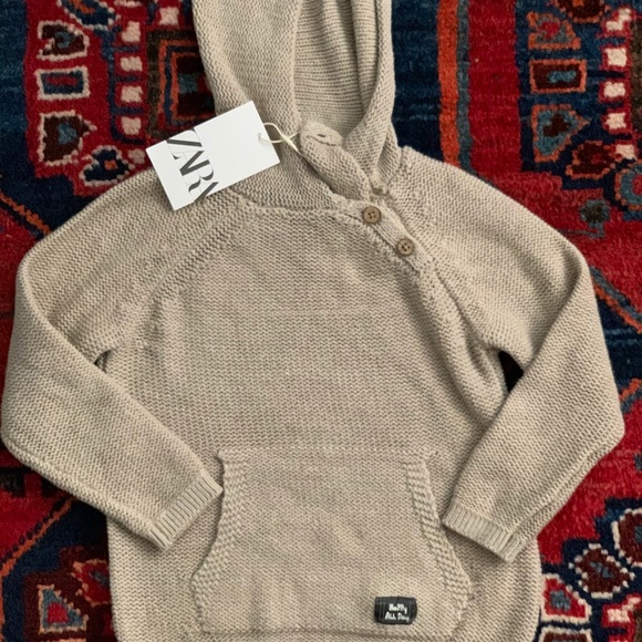 Zara Hooded Knit Sweater - Picture 1 of 9